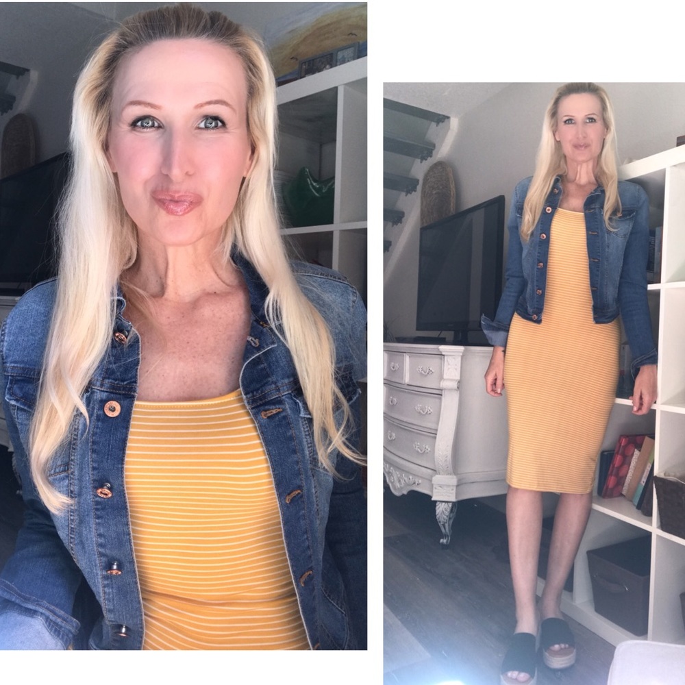 🤩Sunny Striped Midi Dress🌟